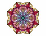 Un mandala de flor oriental