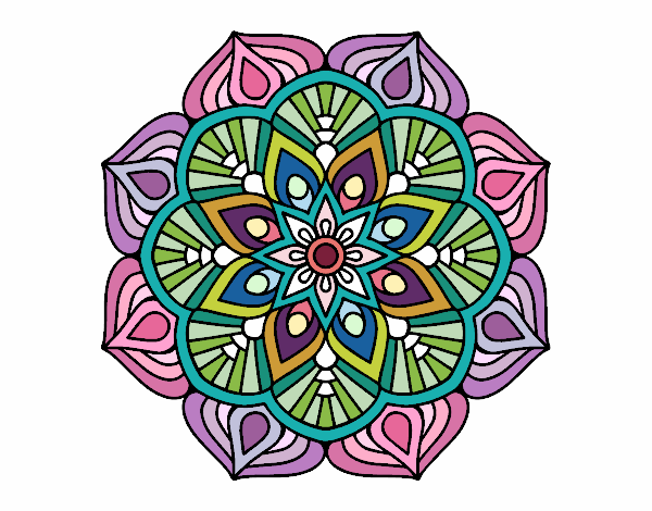 Un mandala de flor oriental