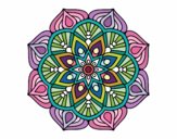 Un mandala de flor oriental