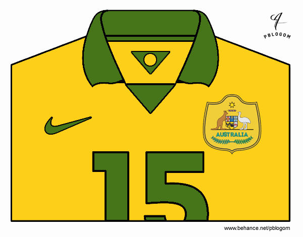 Camiseta del mundial de fútbol 2014 de Australia