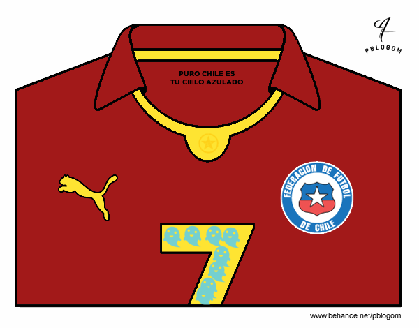 Camiseta del mundial de fútbol 2014 de Chile