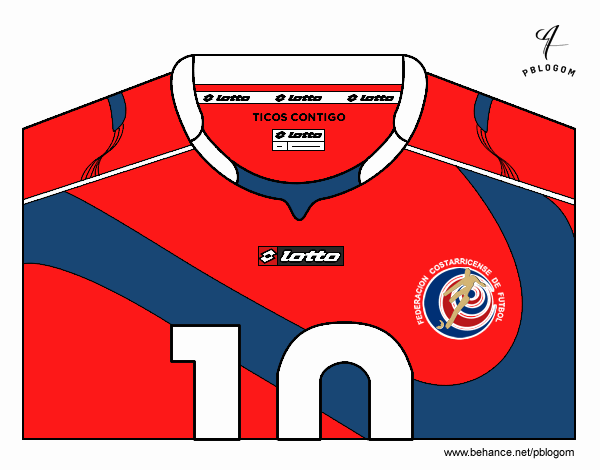 Camiseta del mundial de fútbol 2014 de Costa Rica