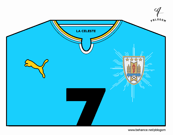 Camiseta del mundial de fútbol 2014 de Uruguay