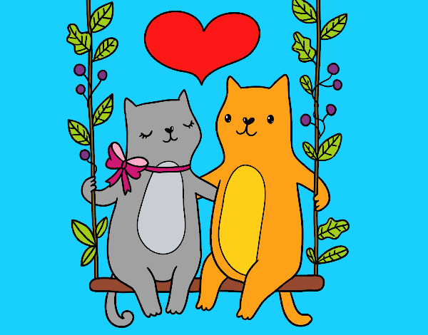 Gatitos enamorados