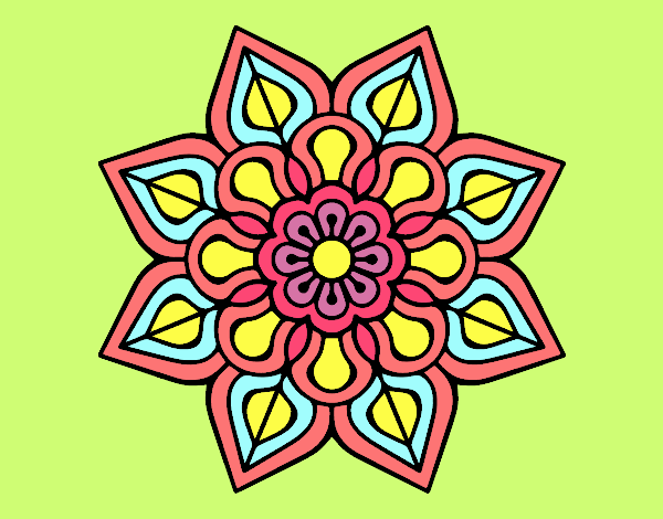 Mandala de flor sencilla