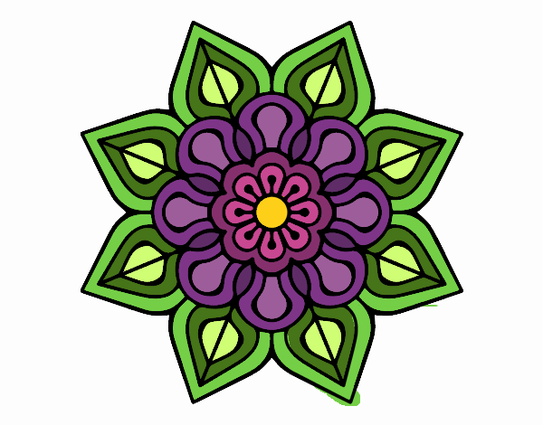 Mandala de flor sencilla