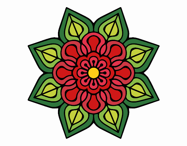 Mandala de flor sencilla