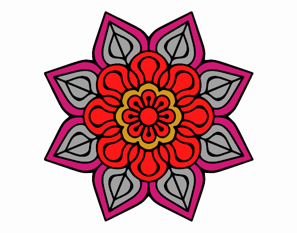 Mandala de flor sencilla