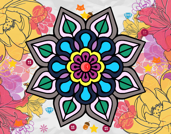 Mandala de flor sencilla