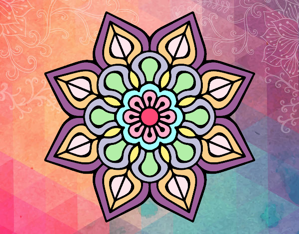 Mandala de flor sencilla