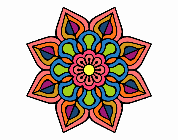 Mandala de flor sencilla