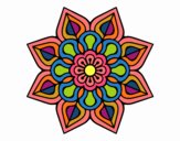 Mandala de flor sencilla