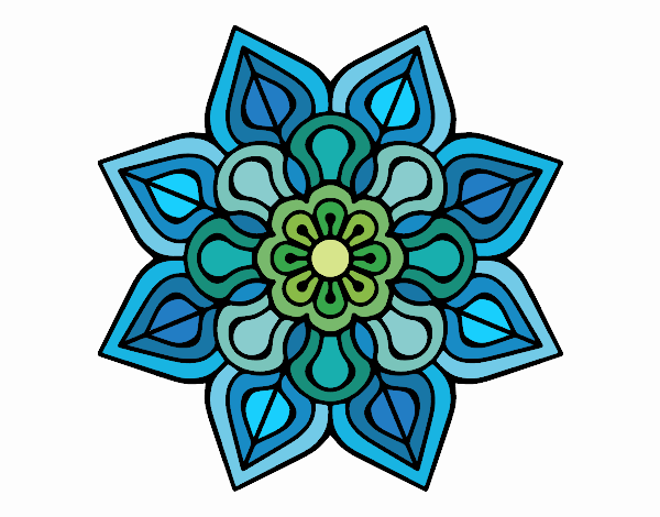 Mandala de flor sencilla