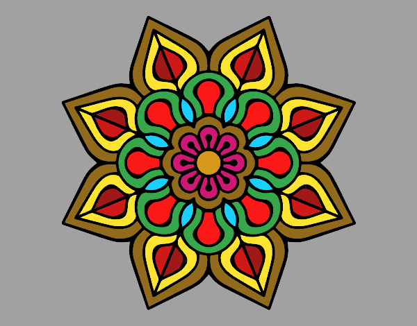 Mandala de flor sencilla