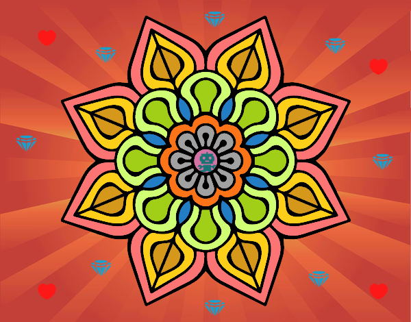 Mandala de flor sencilla