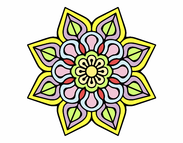 Mandala de flor sencilla