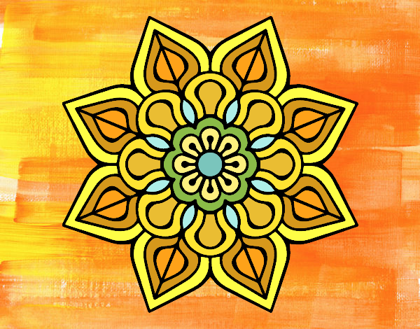 Mandala de flor sencilla