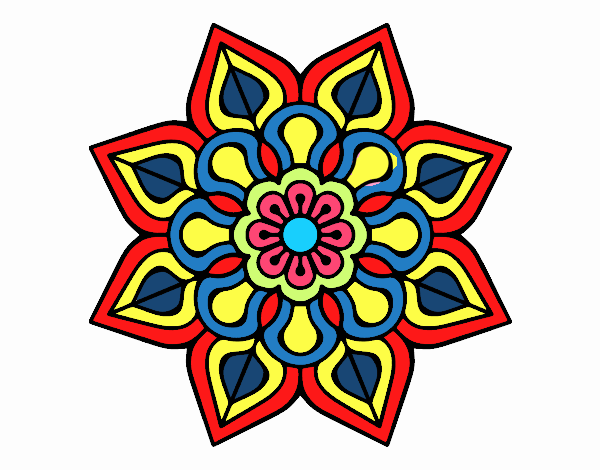 Mandala de flor sencilla