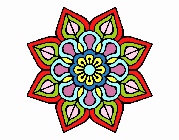 Mandala de flor sencilla