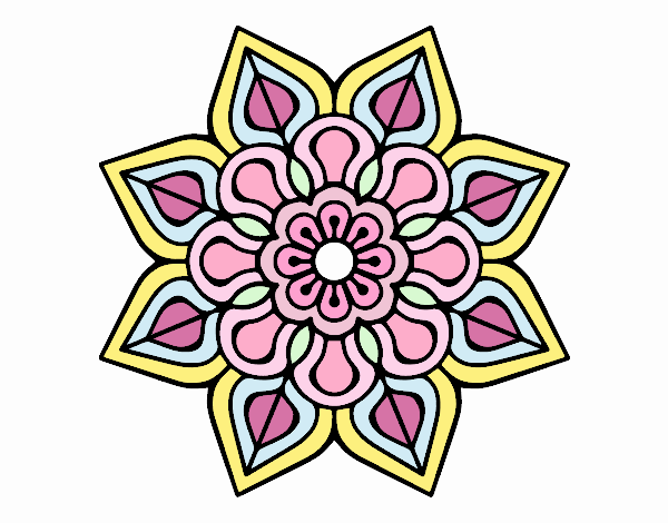 Mandala de flor sencilla