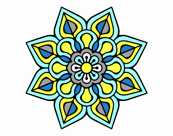 Mandala de flor sencilla