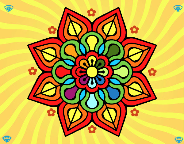 Mandala de flor sencilla