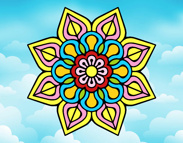 Mandala de flor sencilla