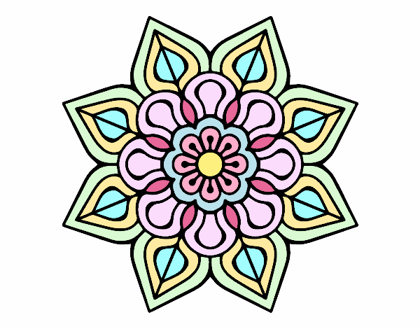 Mandala de flor sencilla