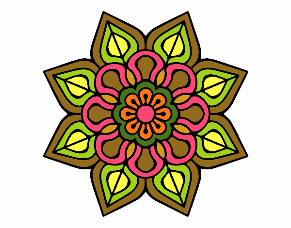 Mandala de flor sencilla