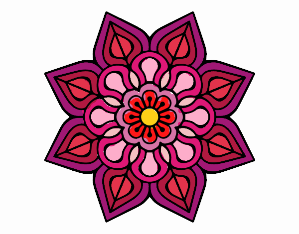 Mandala de flor sencilla