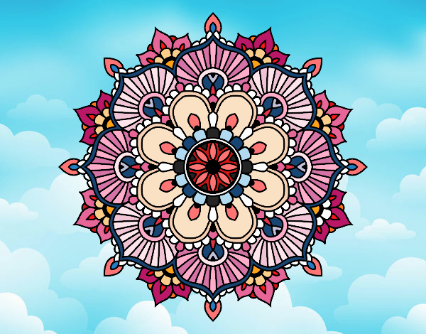 Mandala destello floral