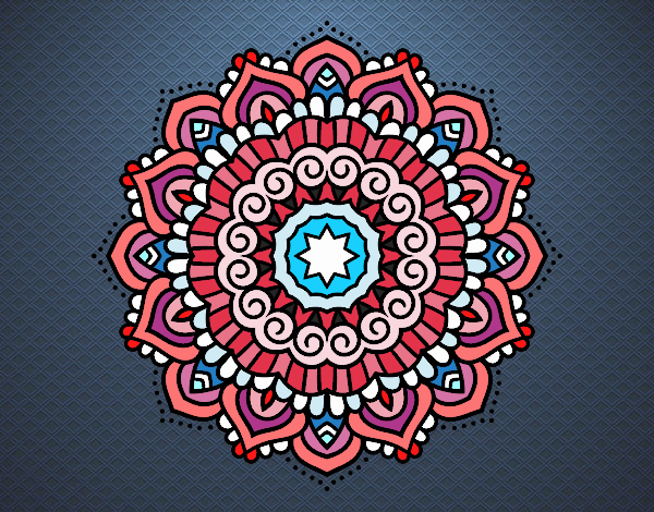 Mandala estrella decorada