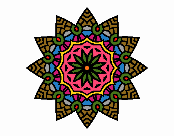 Mandala estrella floral