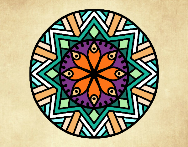 Mandala flor de bambú