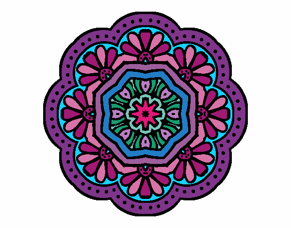 Mandala mosaico modernista