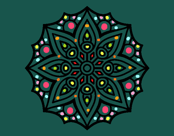 Mandala simetría sencilla