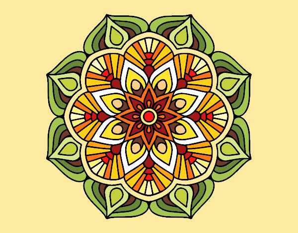 Un mandala de flor oriental