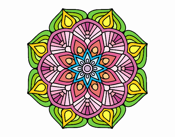 Un mandala de flor oriental