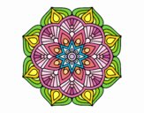 Un mandala de flor oriental