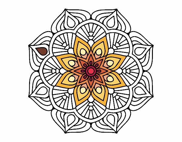 Un mandala de flor oriental