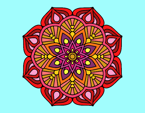 Un mandala de flor oriental