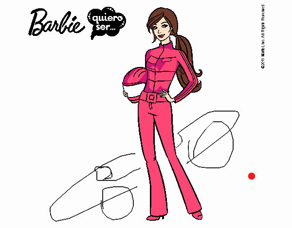 Barbie piloto de motos