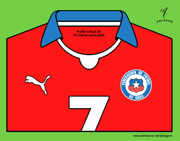 Camiseta del mundial de fútbol 2014 de Chile