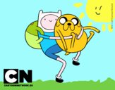 Finn y Jake abrazados