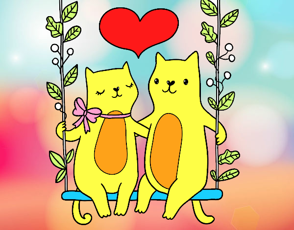 Gatitos enamorados