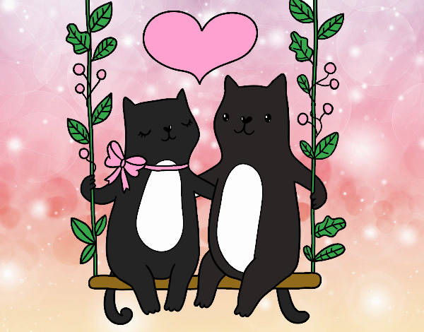 Gatitos enamorados