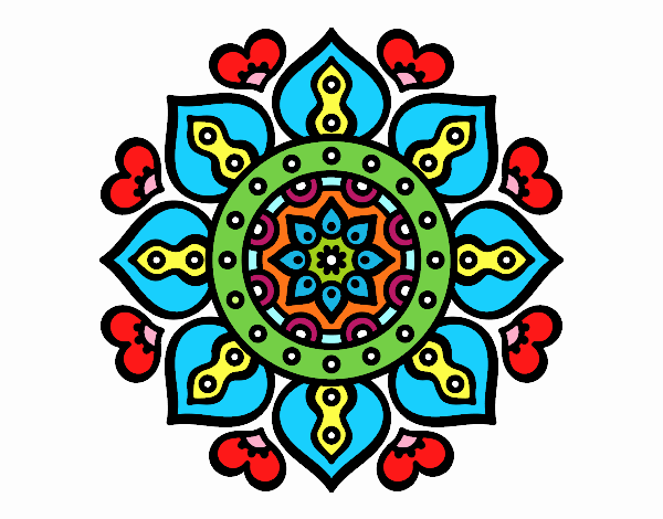 Mandala corazones árabes