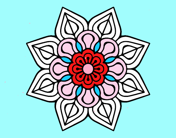 Mandala de flor sencilla