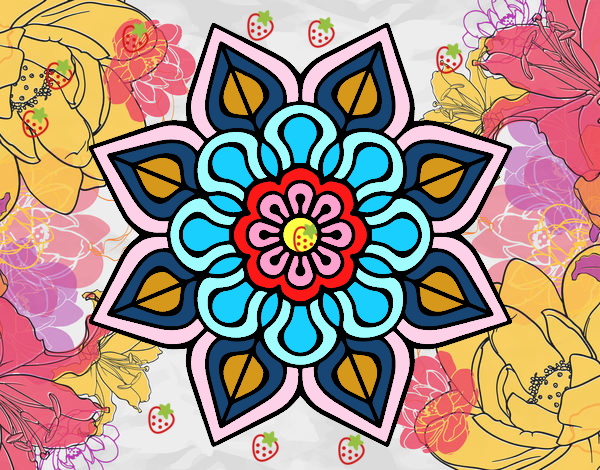 Mandala de flor sencilla