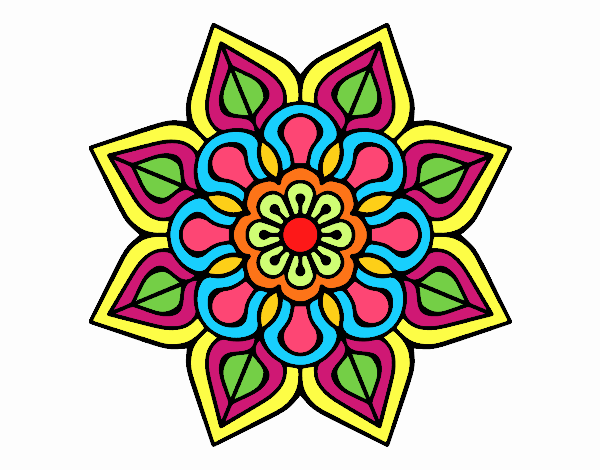 Mandala de flor sencilla